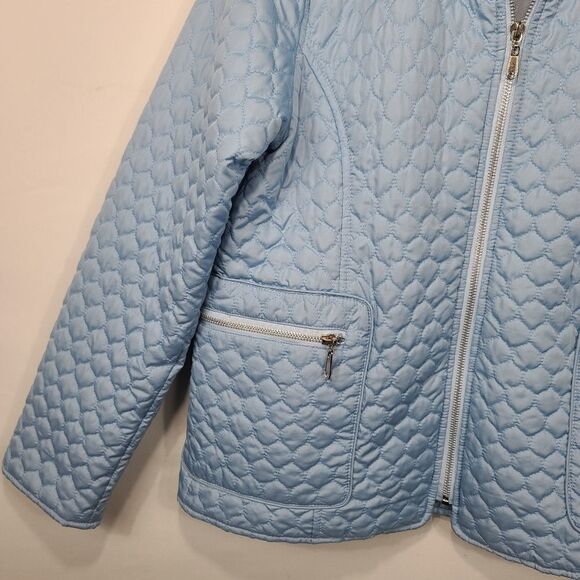 MARCELLE RENEE ACTIVE Baby Blue  Puffer Jacket - Picture 9 of 9